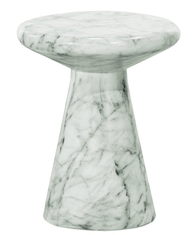 Richmond Interiors Living End table Lohan faux white marble (White) House of Isabella UK