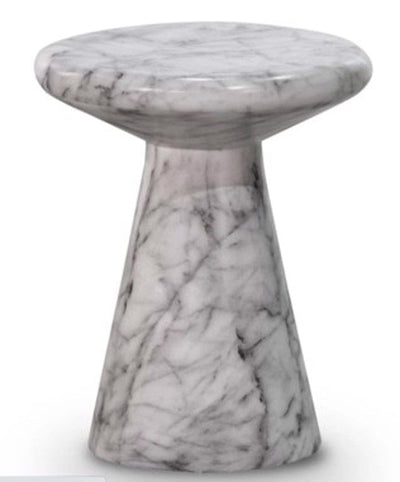 Richmond Interiors Living End table Lohan faux white marble (White) House of Isabella UK