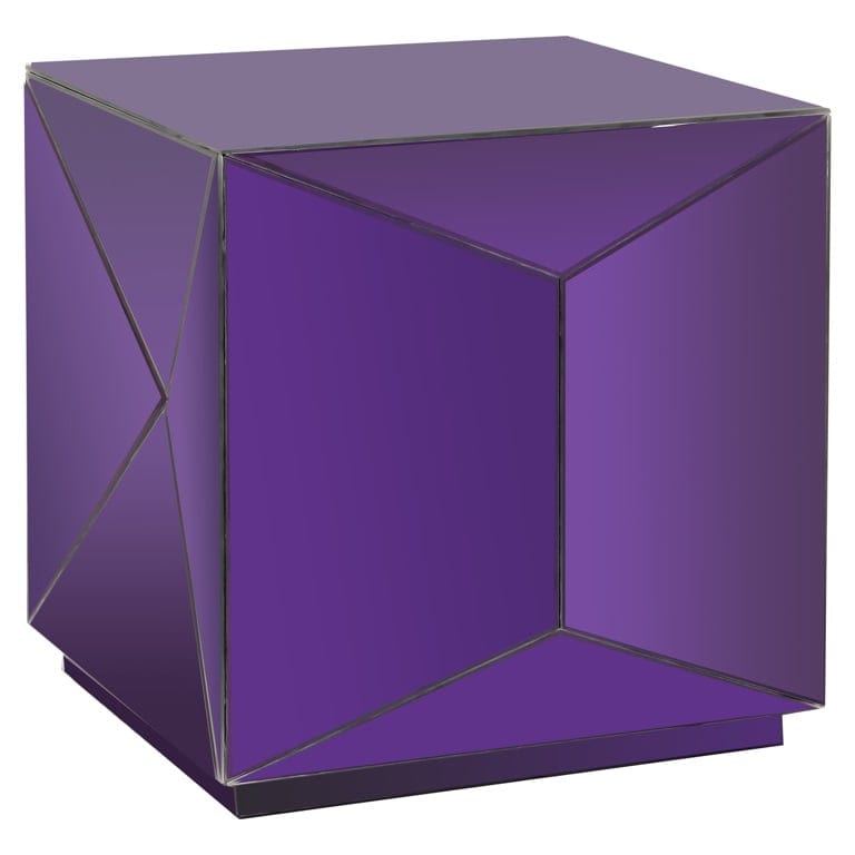 End table Shifra mirror purple.