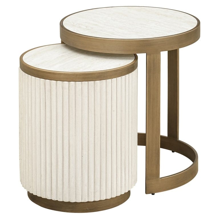 Richmond Interiors Living End table Tivoli set of 2 (White) House of Isabella UK