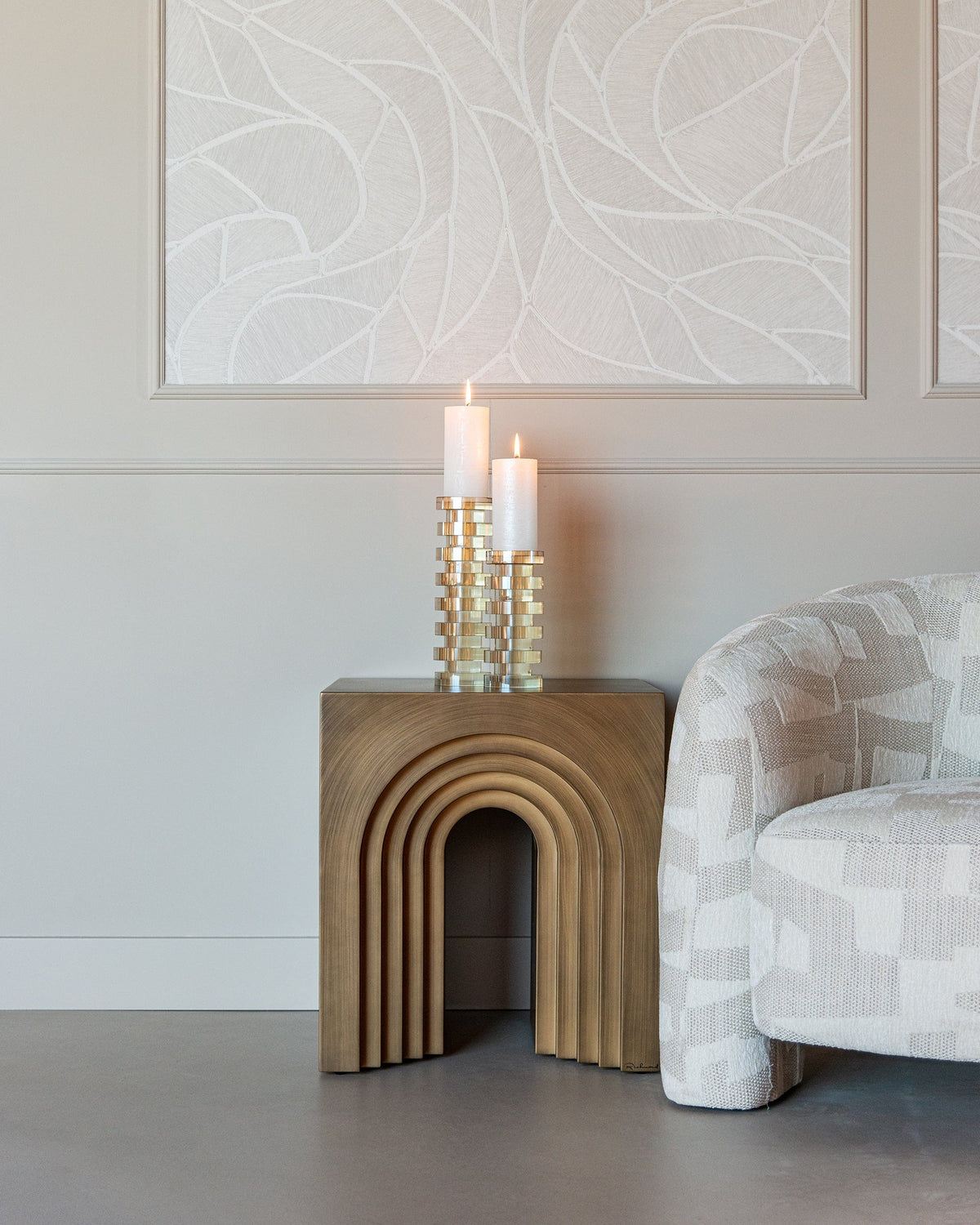 Richmond Interiors Living End table Vevey (Brushed Gold) House of Isabella UK