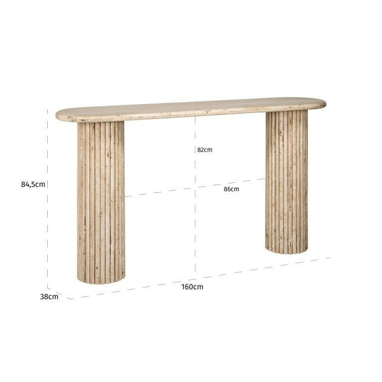 La Cantera oval console table.