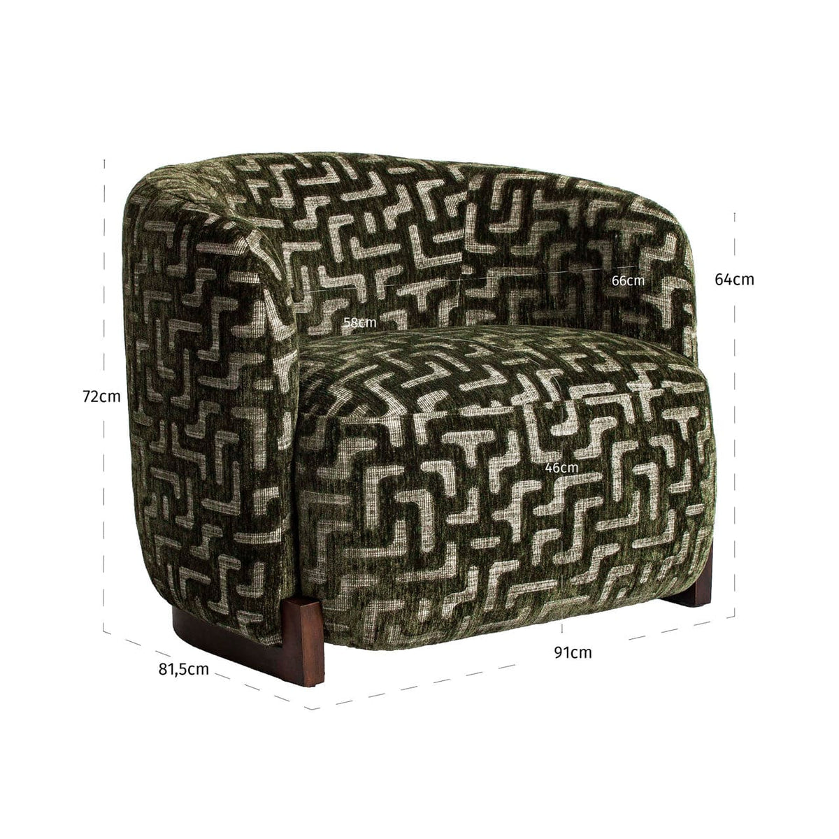 Richmond Interiors Living Lounge chair Hannah moss labyrinth fire retardant House of Isabella UK