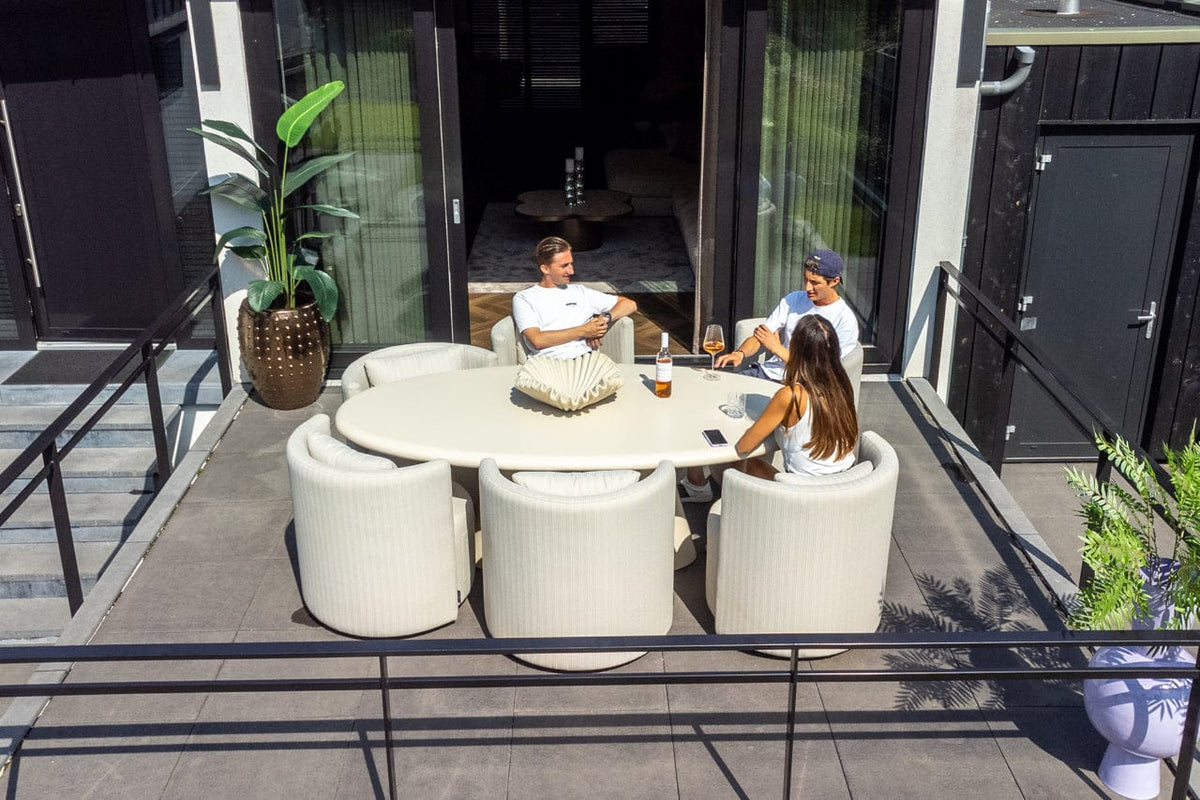 Richmond Interiors Living Outdoor dining chair Marlin beige swivel House of Isabella UK