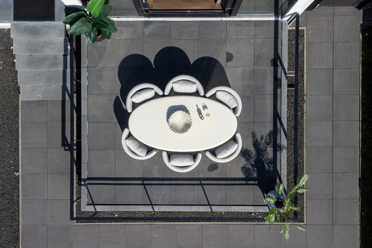 Richmond Interiors Living Outdoor dining chair Marlin beige swivel House of Isabella UK