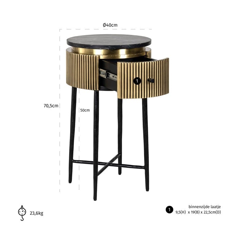 Side table Ironville (Gold).