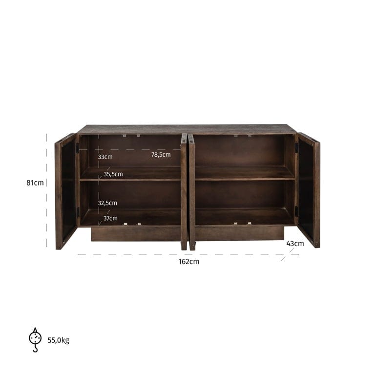 Sideboard Bryant 4-doors (Brown).