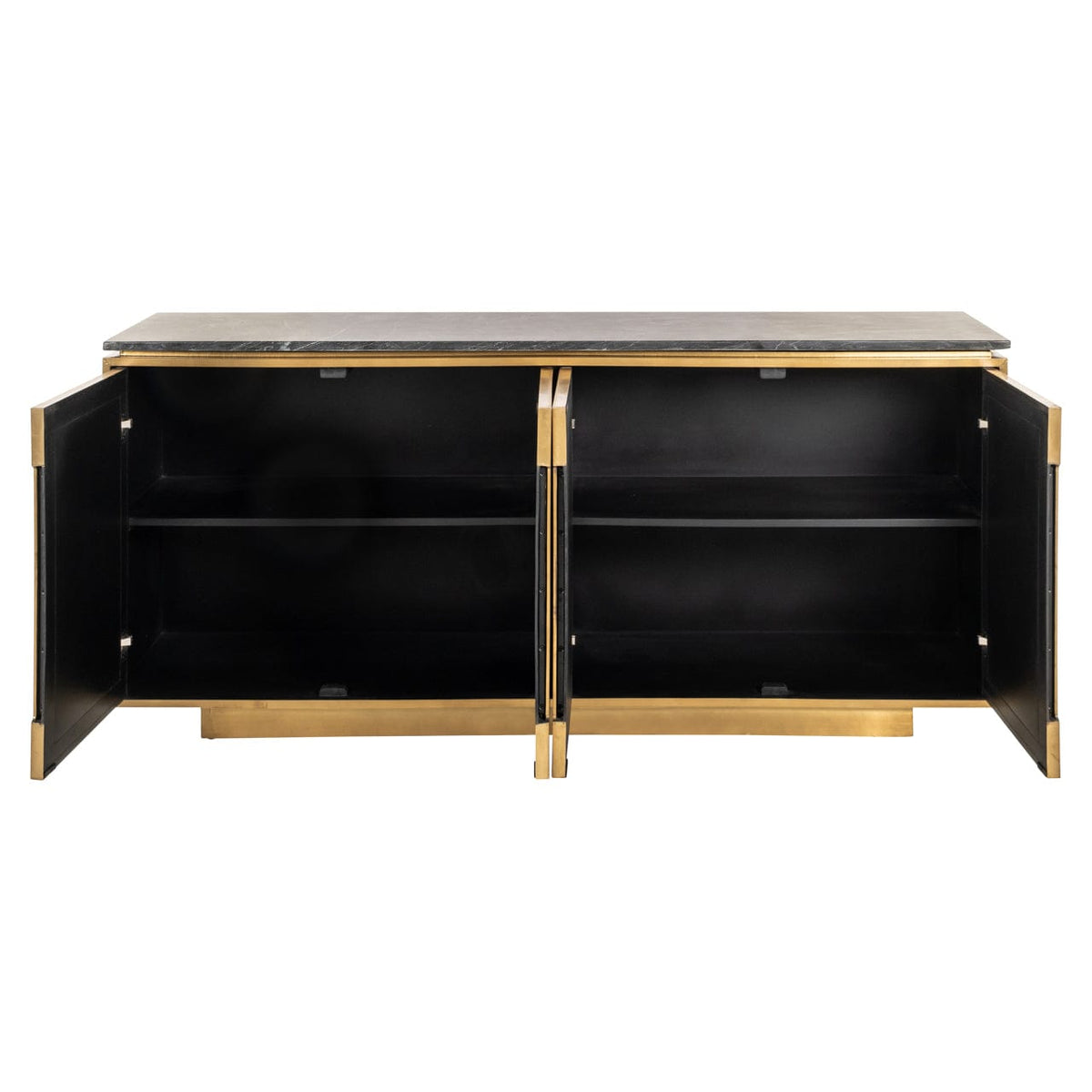 Richmond Interiors Living Sideboard Finsbury black/gold House of Isabella UK