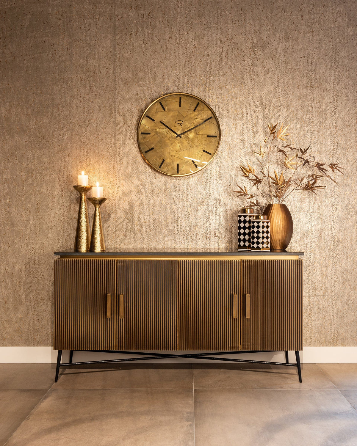 Richmond Interiors Living Sideboard Ironville 4-doors House of Isabella UK
