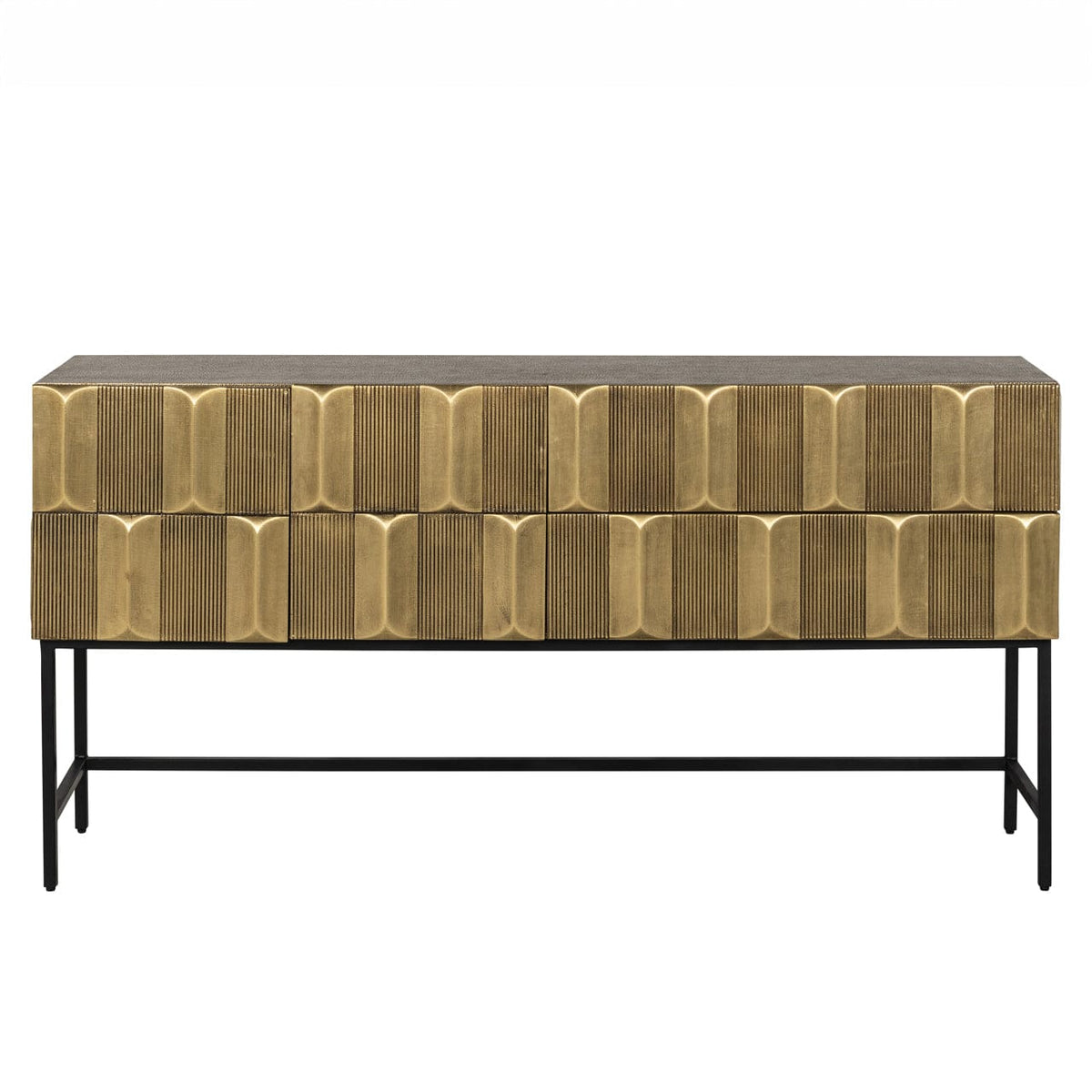 Richmond Interiors Living Sideboard Jaxx black/gold House of Isabella UK