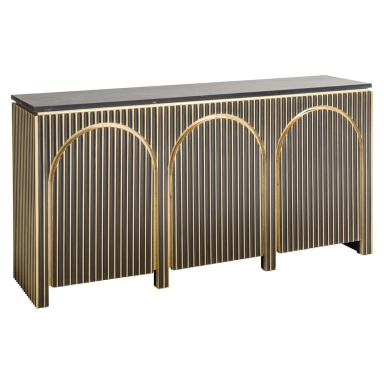 Sideboard Les Arcs 3-doors (Brushed Gold).