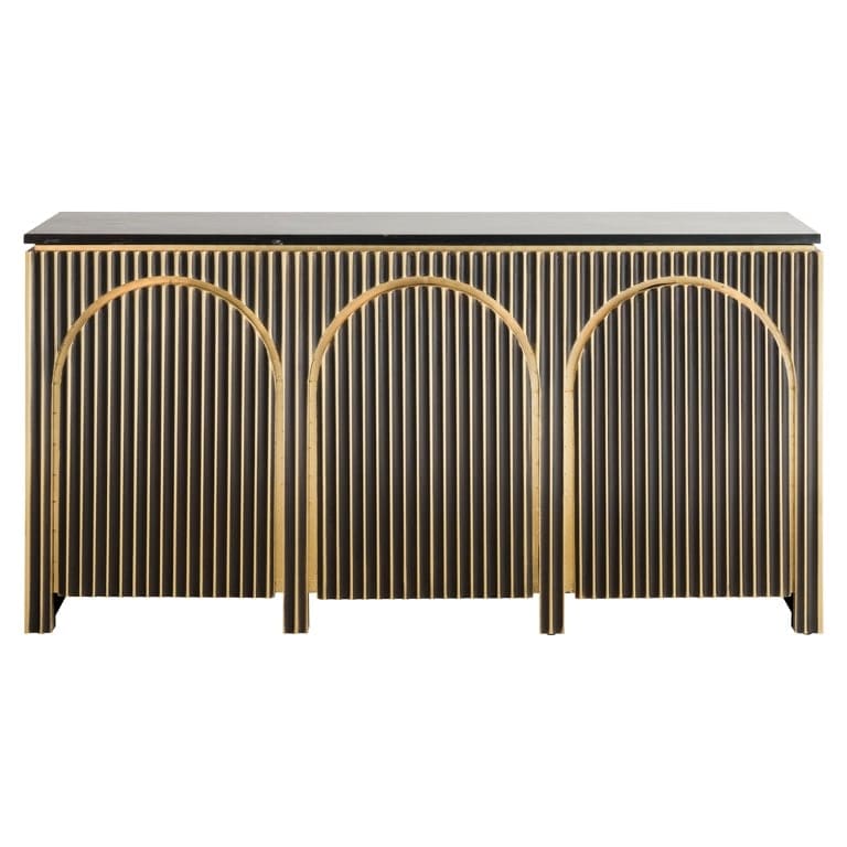 Sideboard Les Arcs 3-doors (Brushed Gold).