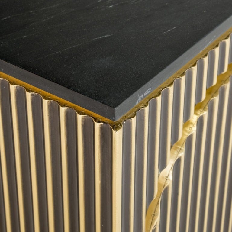 Sideboard Les Arcs 3-doors (Brushed Gold).