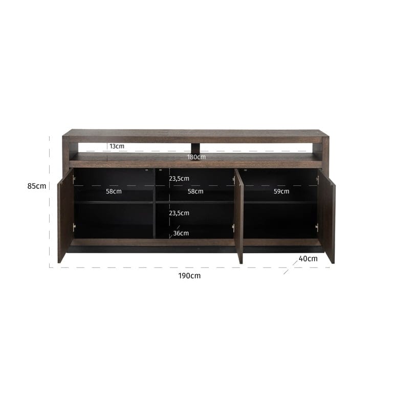 Sideboard Oakura 3-doors (Brown).