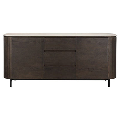 Richmond Interiors Living Sideboard Ritz 2-doors 3-drawers (Brown) House of Isabella UK