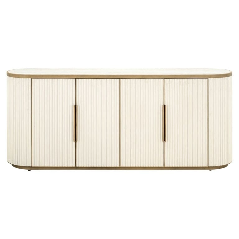 Richmond Interiors Living Sideboard Tivoli 4-doors (White) House of Isabella UK