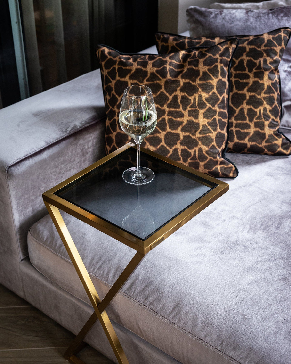 Richmond Interiors Living Sofa table Paramount brushed gold House of Isabella UK