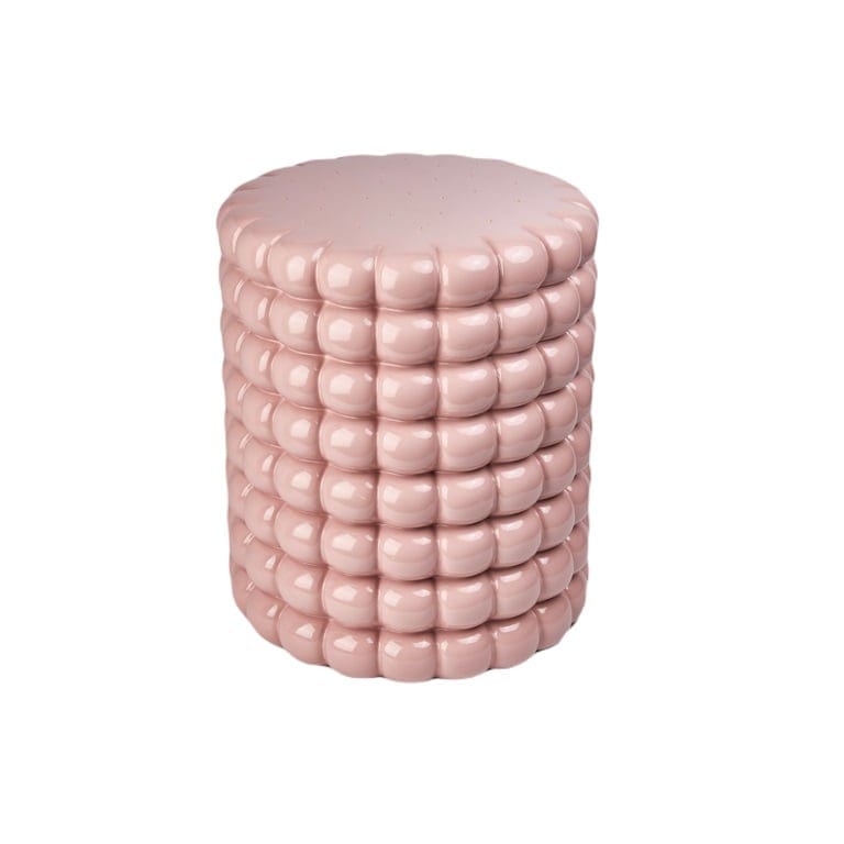 Richmond Interiors Living Stool Biscuit (Pink) House of Isabella UK