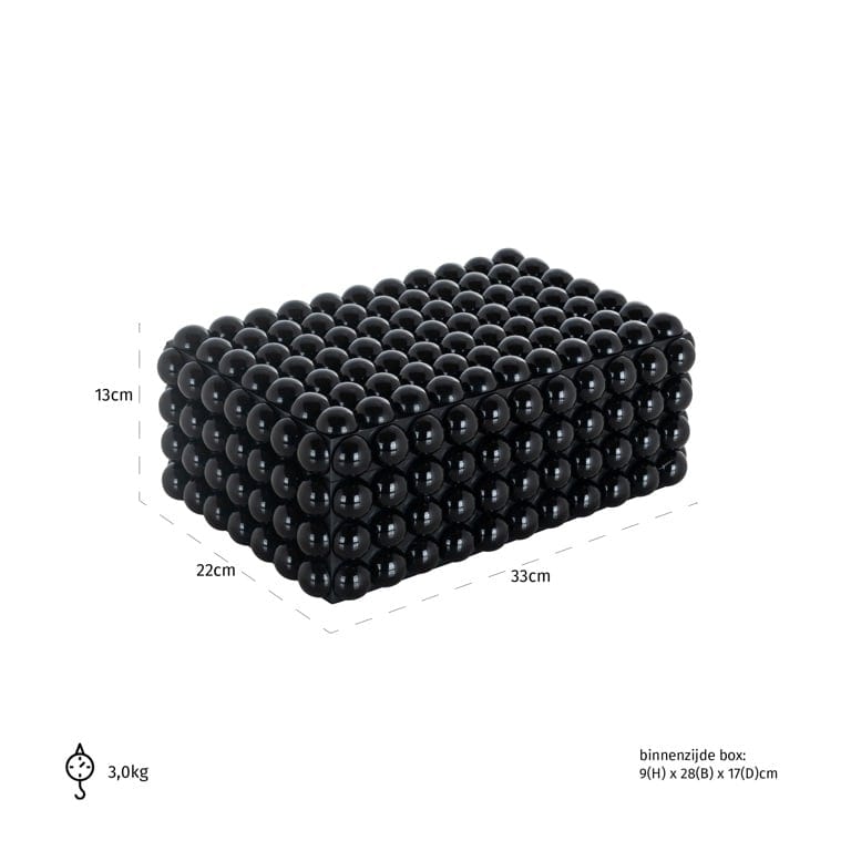 Richmond Interiors Living Storage box Batool big (Black) House of Isabella UK