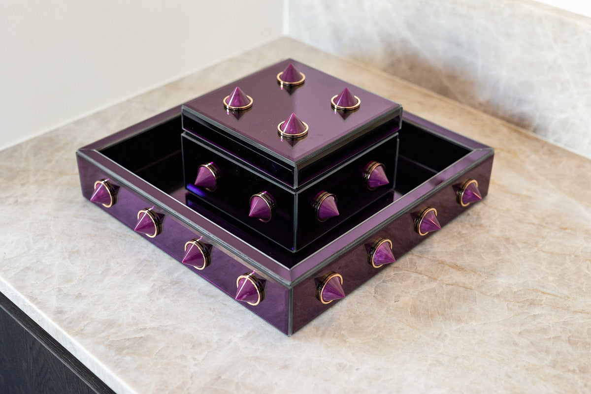 Richmond Interiors Living Storage box Jelia purple (Purple) House of Isabella UK