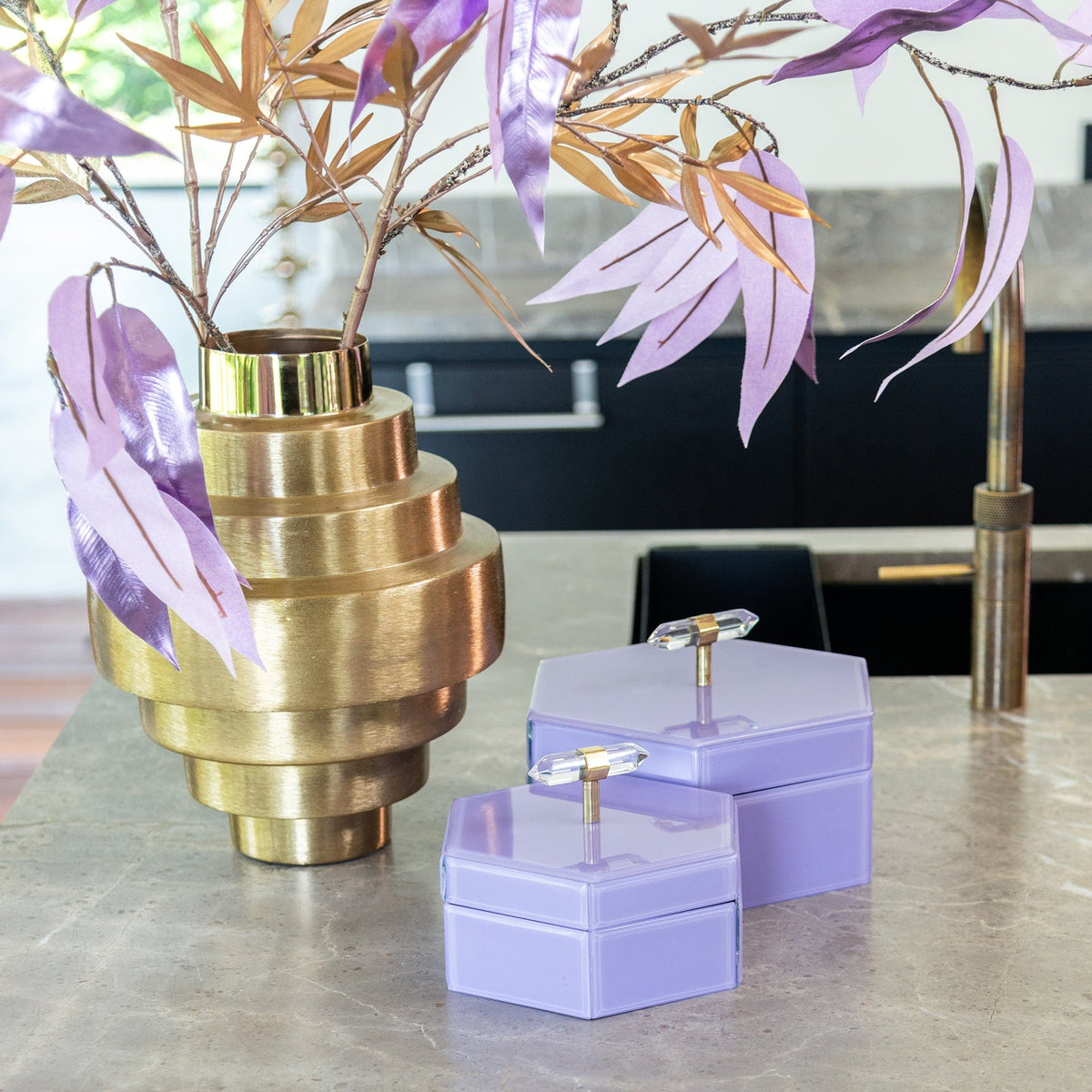 Richmond Interiors Living Storage box Jutta small (Purple) House of Isabella UK