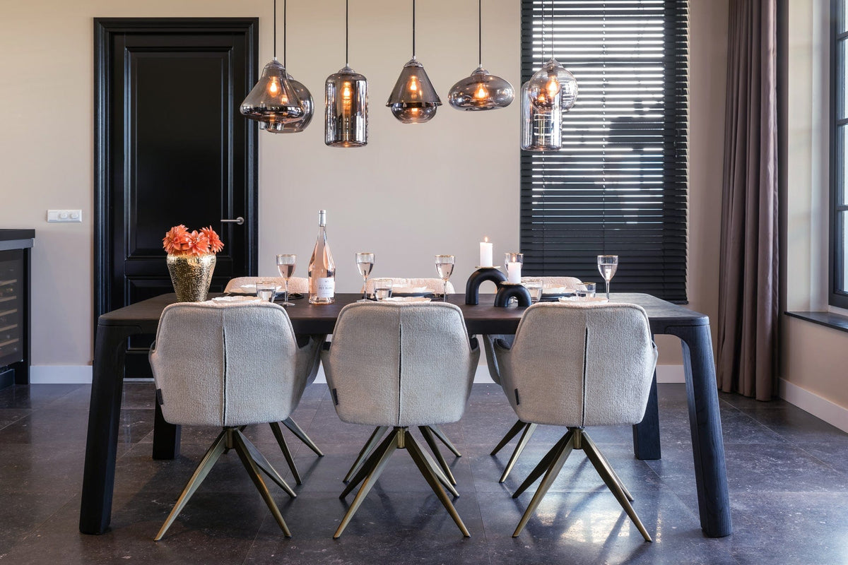 Richmond Interiors Living Swivel chair Aline white chenille velvet fire retardant House of Isabella UK