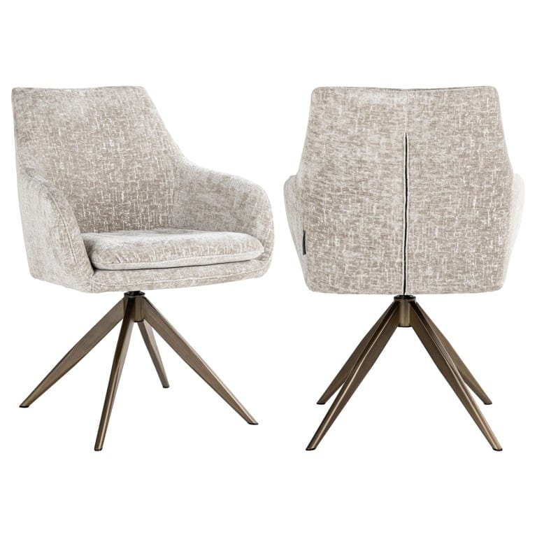 Richmond Interiors Living Swivel chair Lisonne pearl island (Island pearl 106) House of Isabella UK