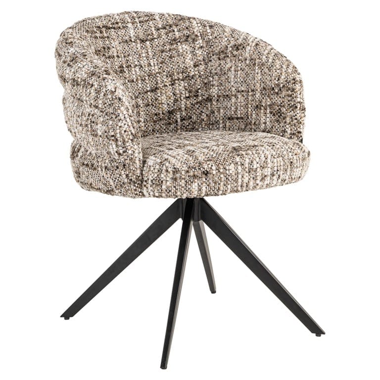 Richmond Interiors Living Swivel chair Serenity brown omara fire retardant (Brown omara) House of Isabella UK