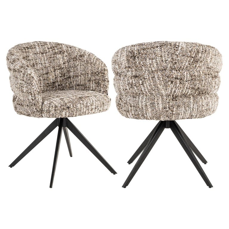 Richmond Interiors Living Swivel chair Serenity brown omara fire retardant (Brown omara) House of Isabella UK