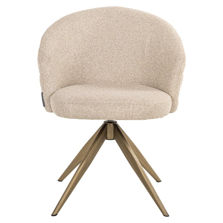 Richmond Interiors Living Swivel chair Zendaya biscotti fire retardant (Biscotti) House of Isabella UK