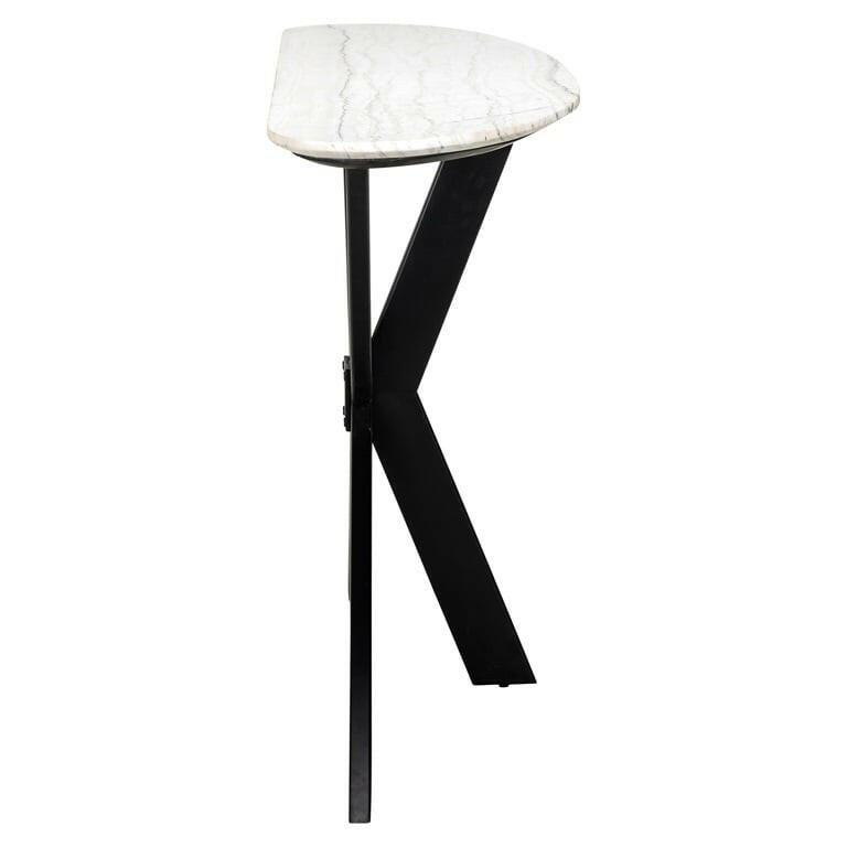 Trocadero white marble console table.