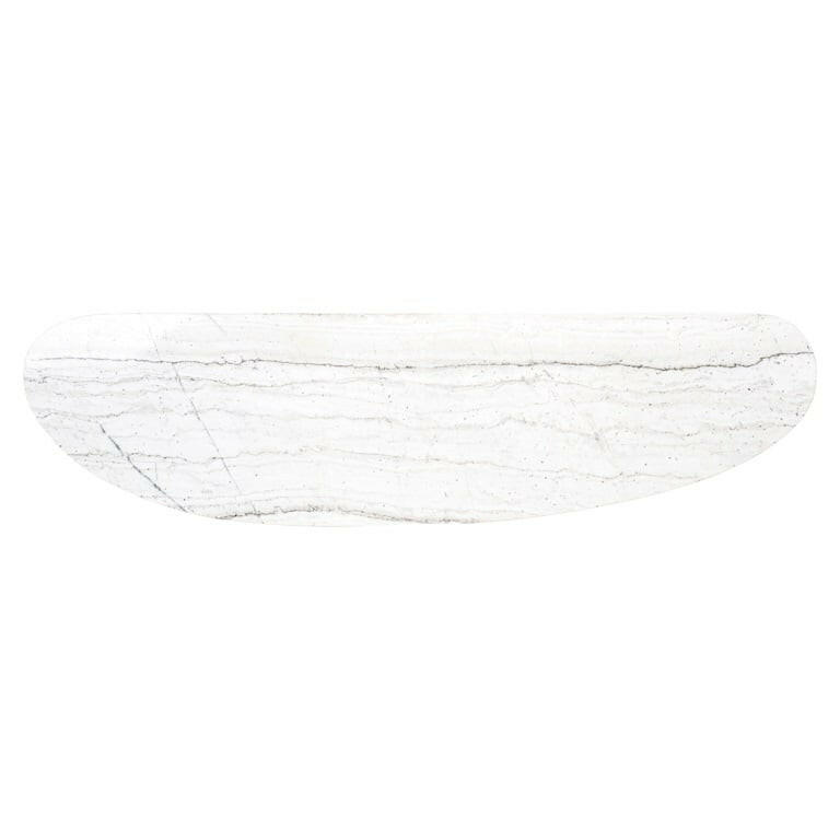 Trocadero white marble console table.