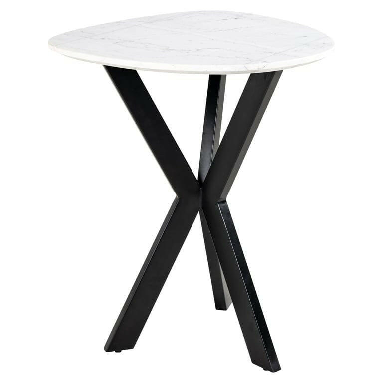 Trocadero white marble side table.