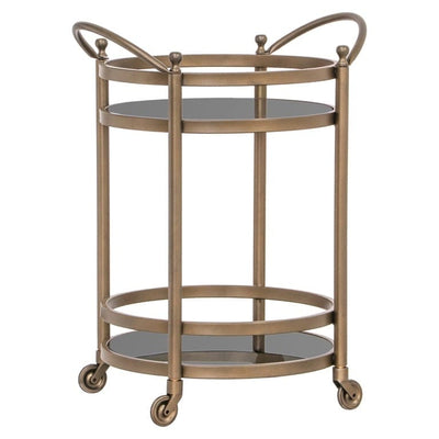 Richmond Interiors Living Trolley Hendricks brass (Brushed Gold) House of Isabella UK