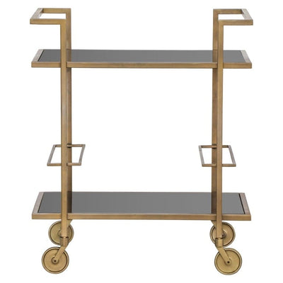 Richmond Interiors Living Trolley Xo (Brushed Gold) House of Isabella UK