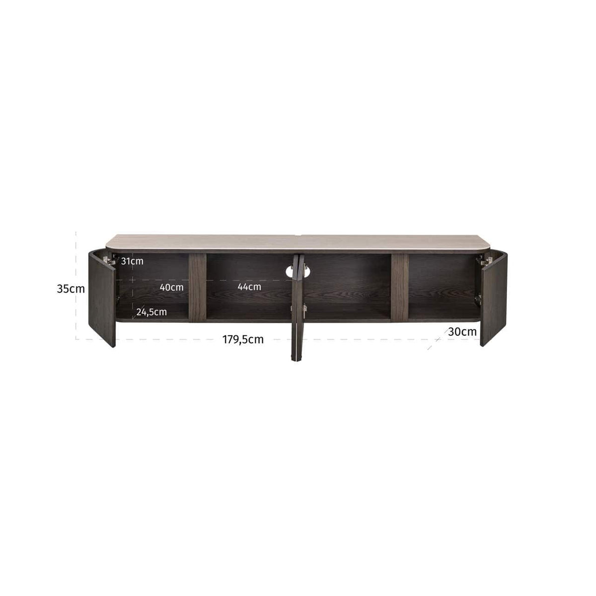Richmond Interiors Living TV cabinet Nando brown House of Isabella UK