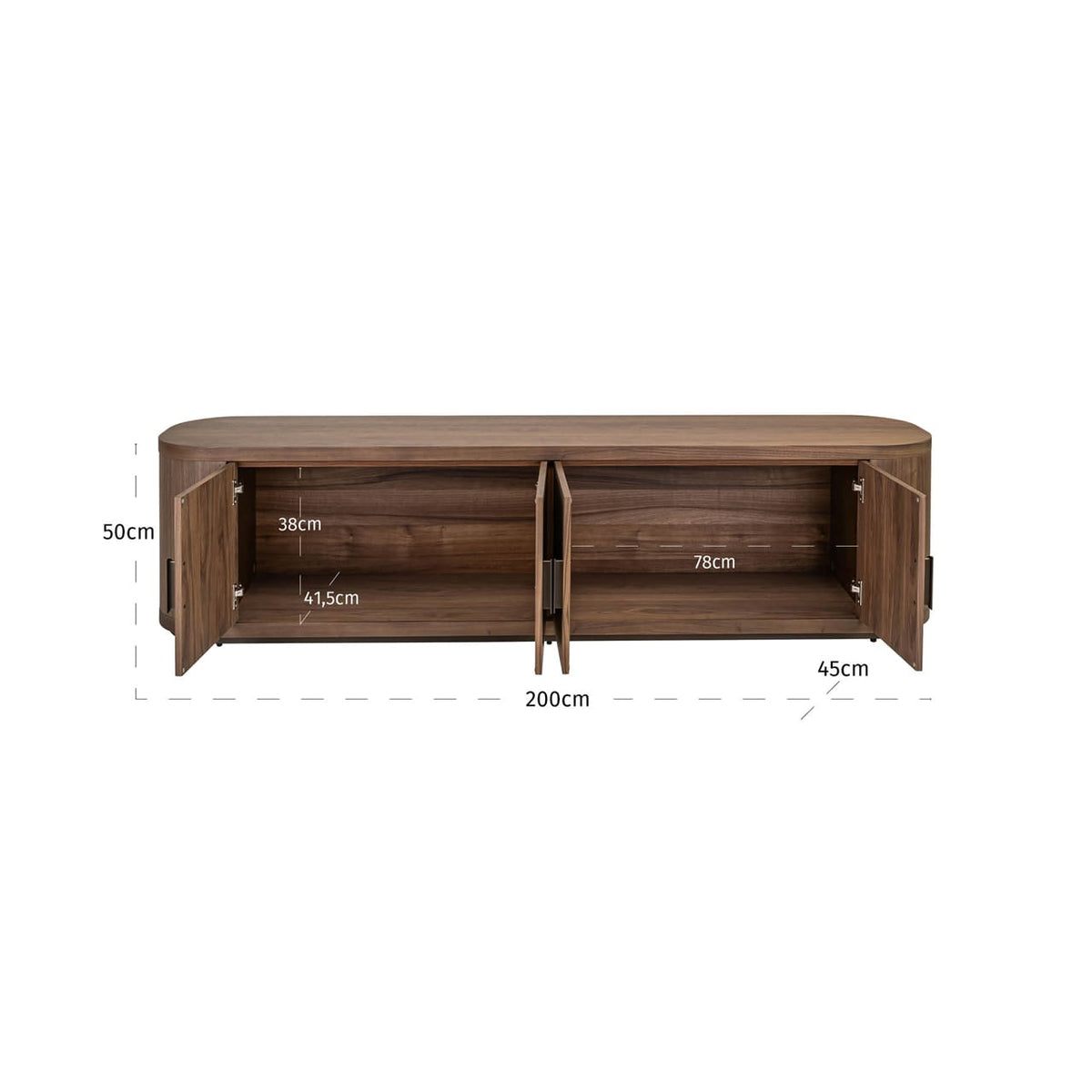 Richmond Interiors Living TV cabinet Windsor walnut House of Isabella UK
