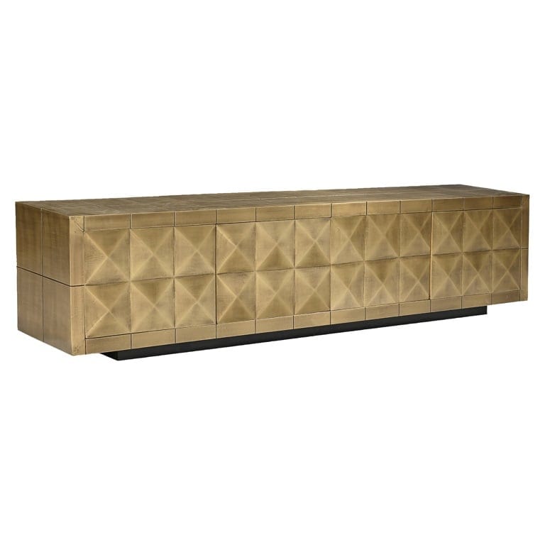 TV-unit Collada 4-doors (Brushed Gold).