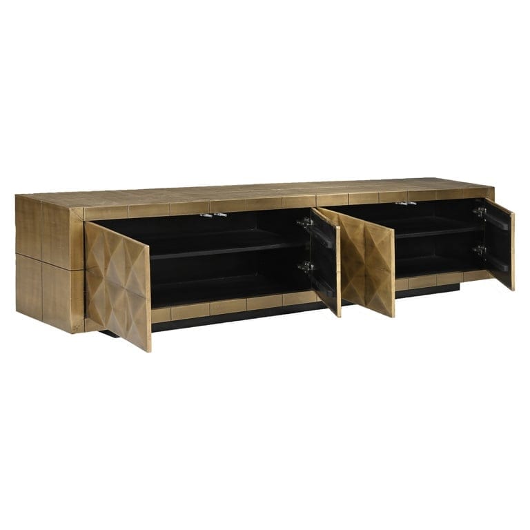 TV-unit Collada 4-doors (Brushed Gold).