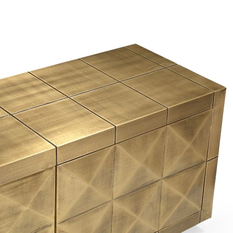 TV-unit Collada 4-doors (Brushed Gold).