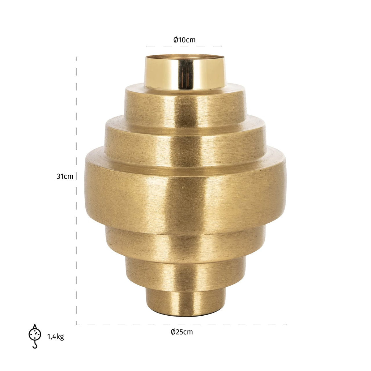 Richmond Interiors Living Vase Akelei gold House of Isabella UK