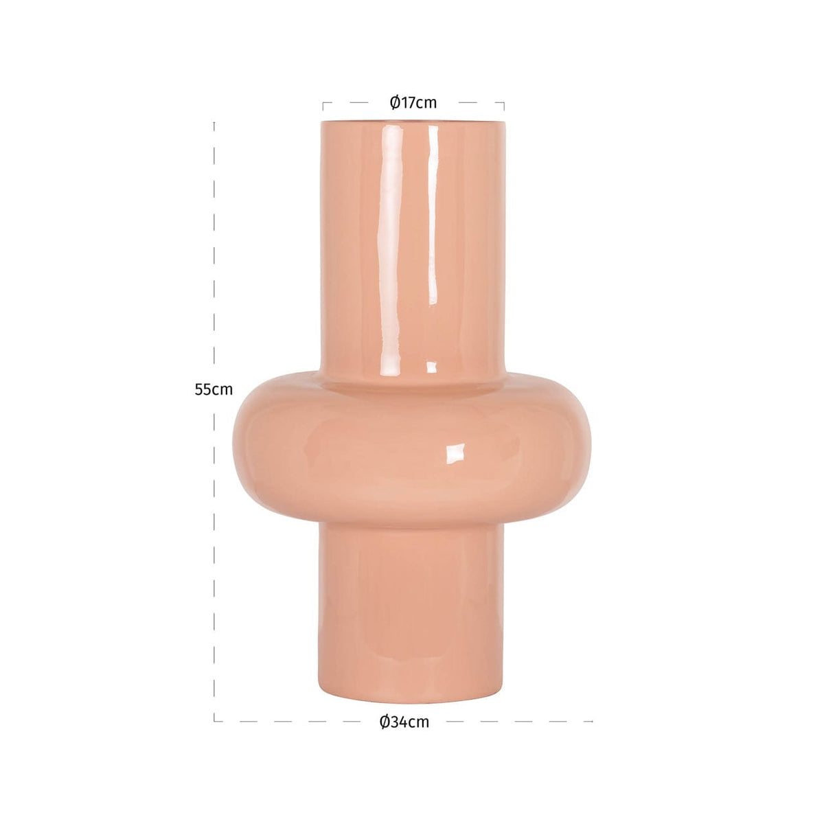 Richmond Interiors Living Vase Alison salmon large House of Isabella UK