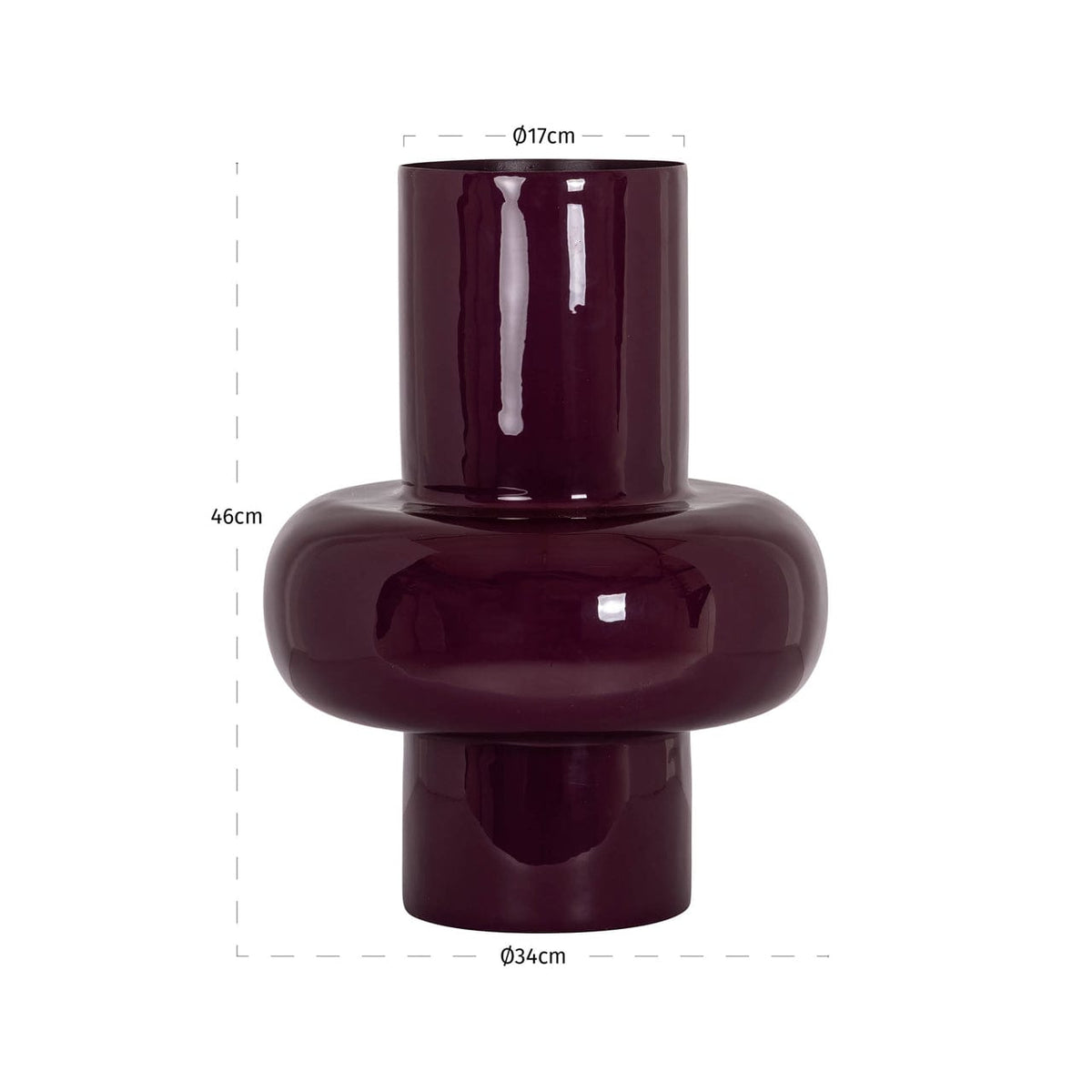 Richmond Interiors Living Vase Ashlyn burgundy small House of Isabella UK