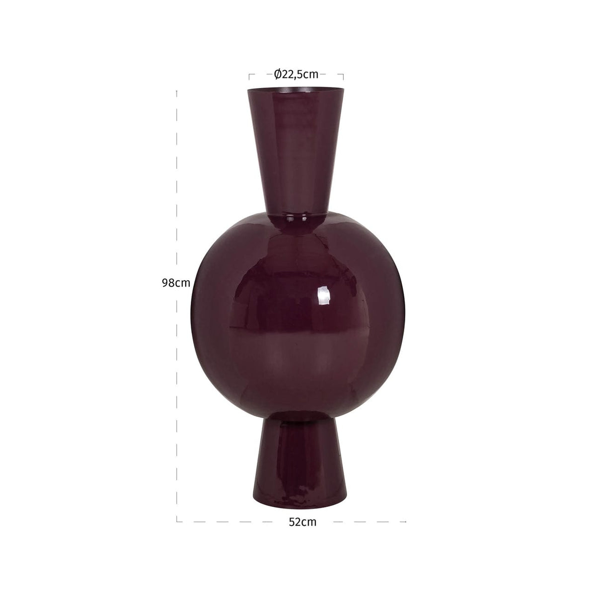 Richmond Interiors Living Vase Avine burgundy House of Isabella UK