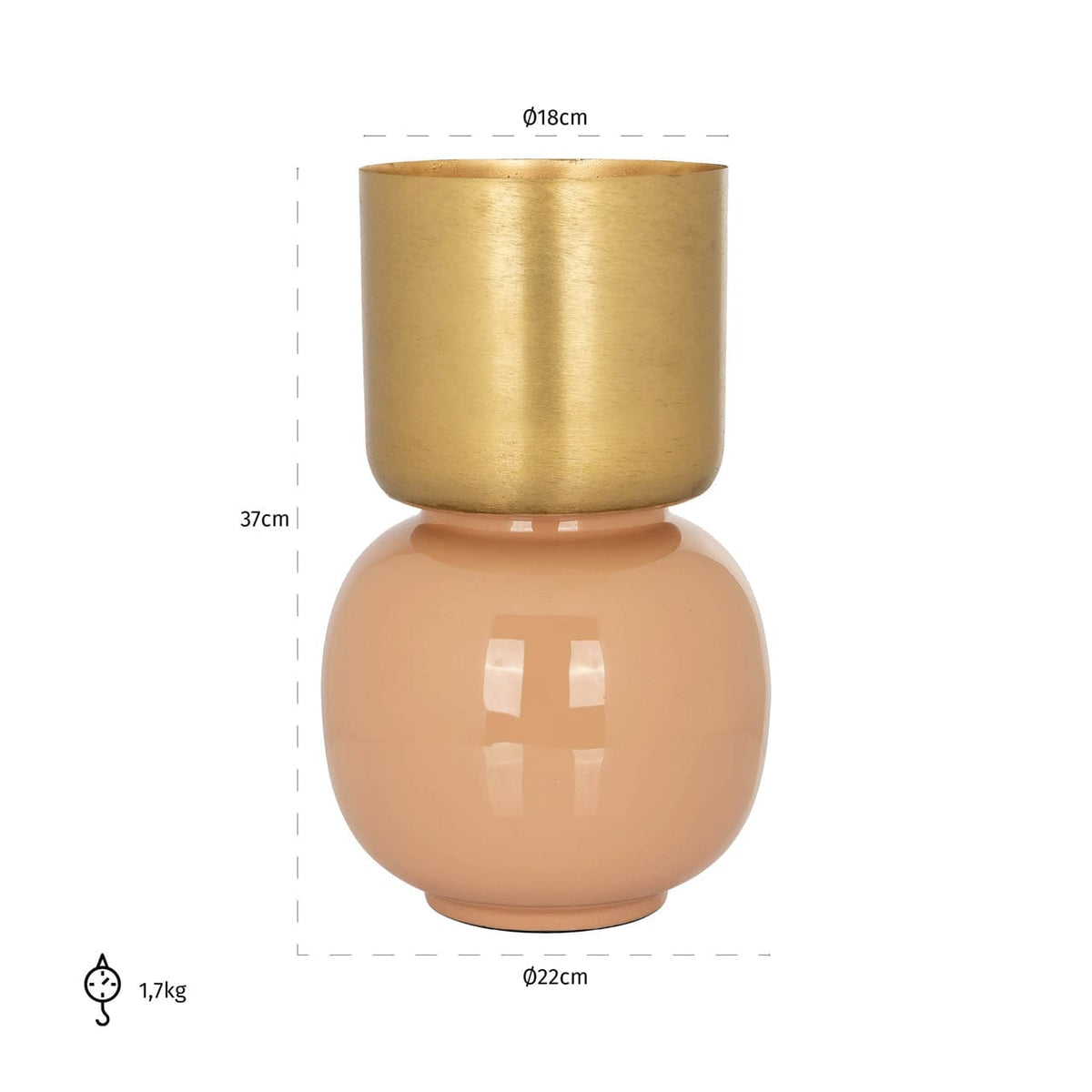 Richmond Interiors Living Vase Calla brushed gold House of Isabella UK