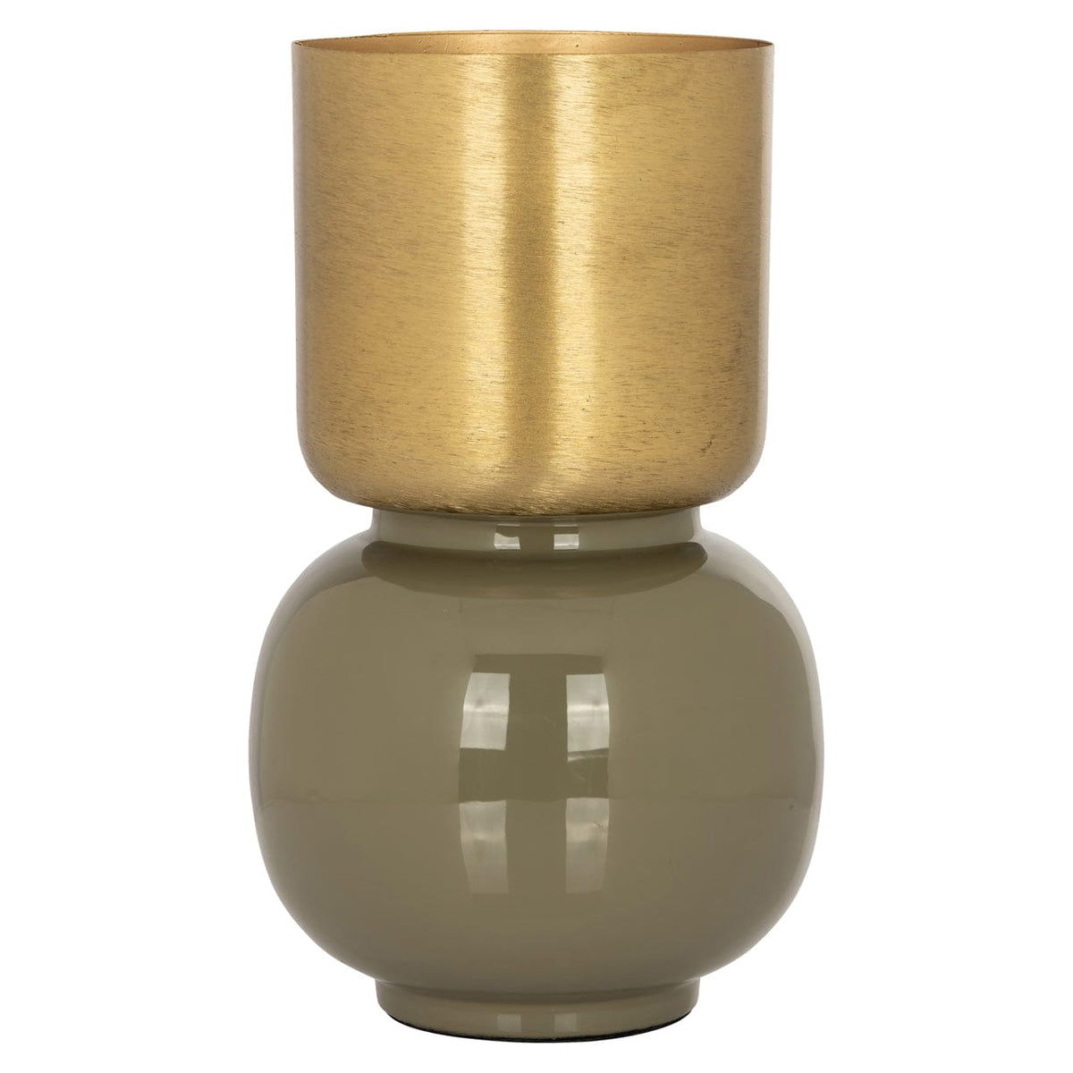 Richmond Interiors Living Vase Clover brushed gold House of Isabella UK