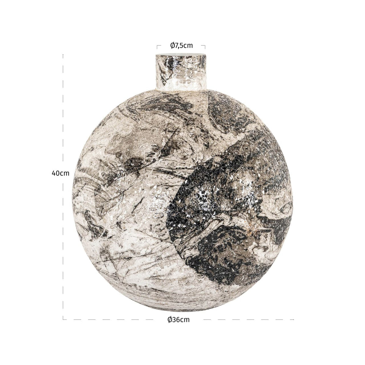 Richmond Interiors Living Vase Delisha black/white House of Isabella UK