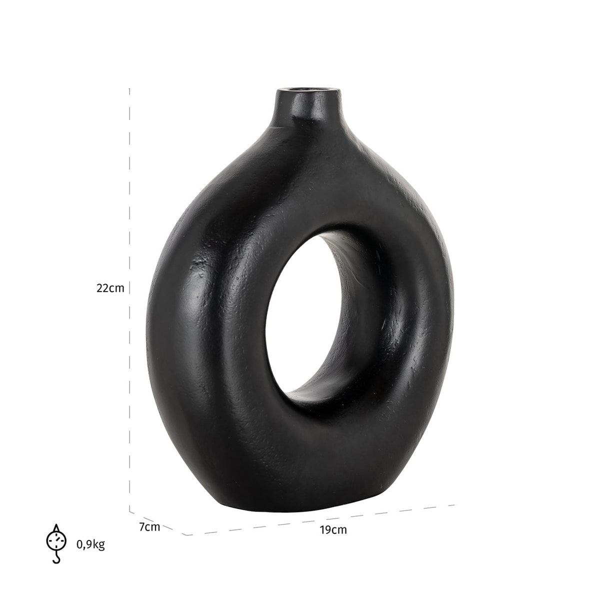 Richmond Interiors Living Vase Felice black House of Isabella UK