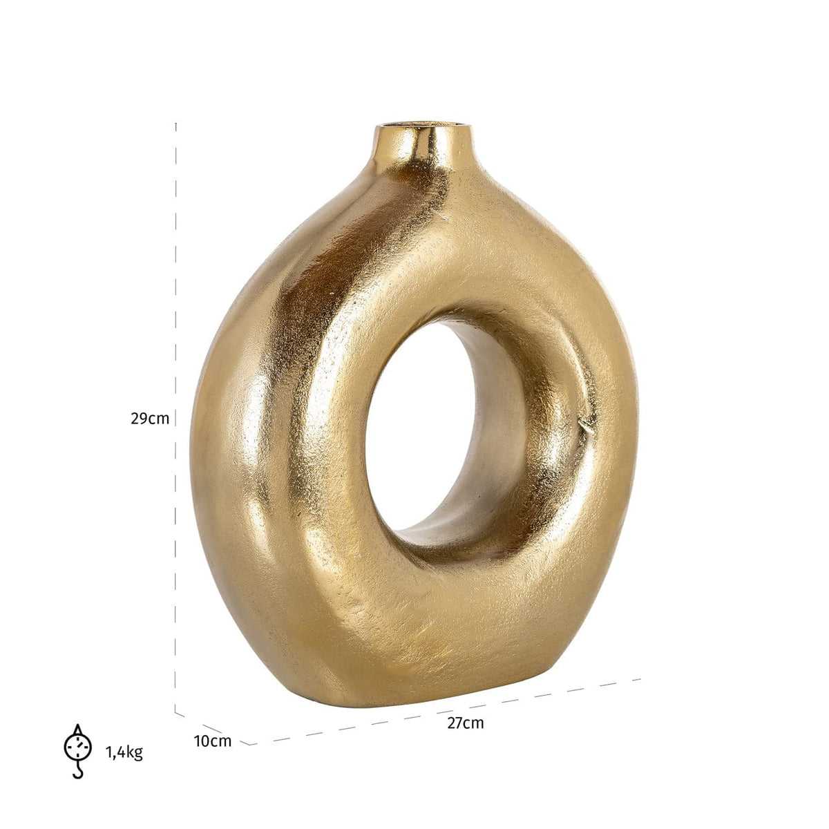 Richmond Interiors Living Vase Felicia gold House of Isabella UK