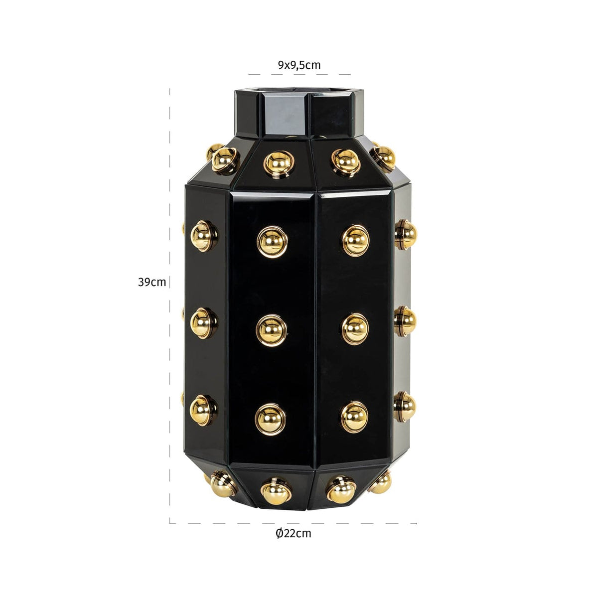 Richmond Interiors Living Vase Justa black House of Isabella UK